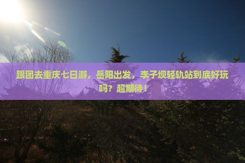 岳阳到重庆李子坝轻轨站七日游