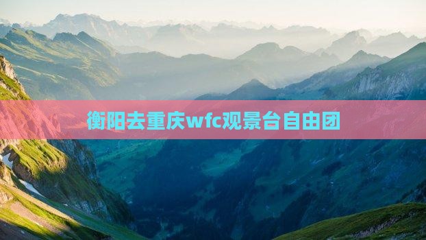 衡阳去重庆wfc观景台自由团