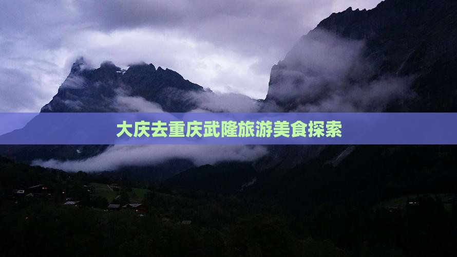 大庆去重庆武隆旅游小吃