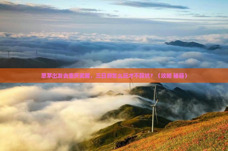 思茅去重庆武隆三日游