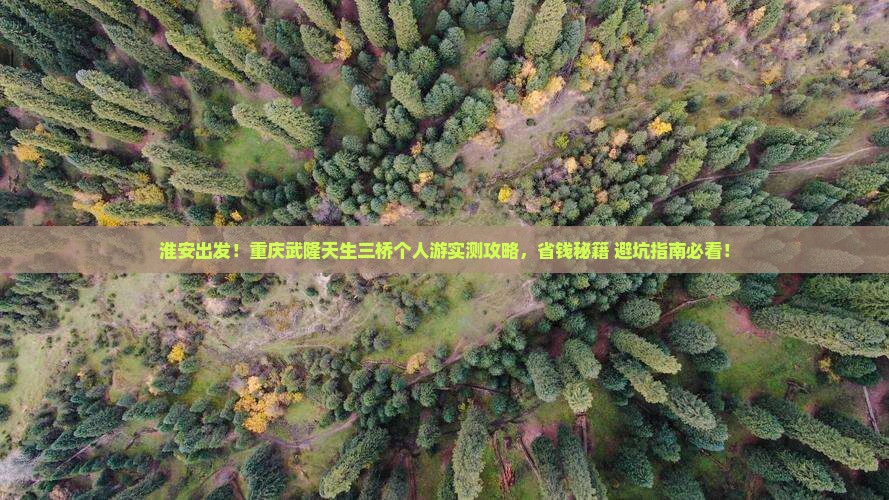淮安去重庆武隆天生三桥个人游