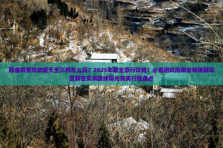 那曲到重庆武隆天生三桥团体旅游