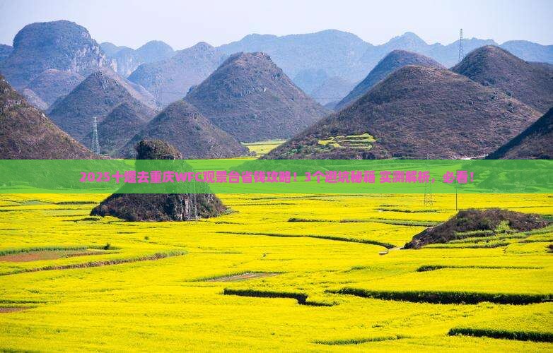 十堰去重庆wfc观景台攻略