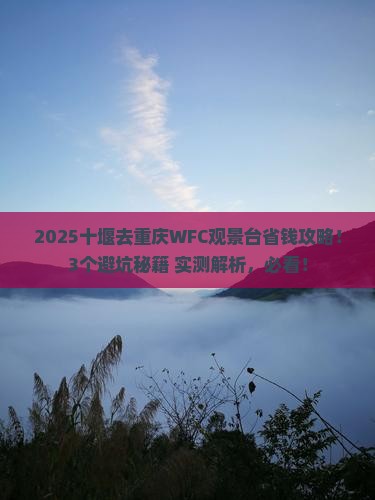 十堰去重庆wfc观景台攻略