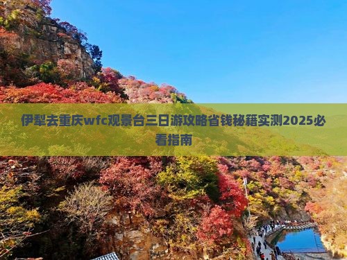 伊犁去重庆wfc观景台三日游