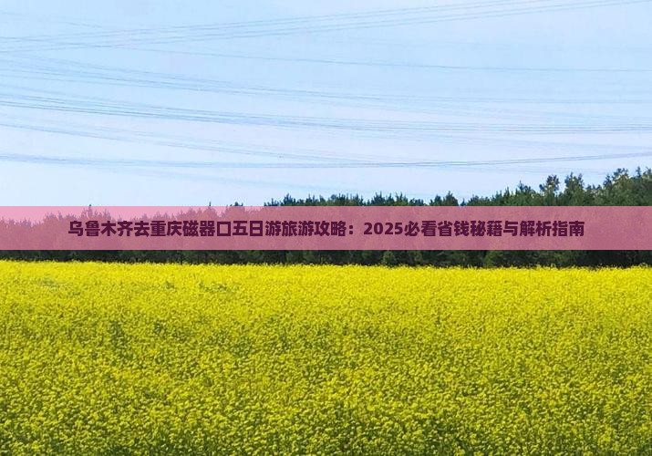 乌鲁木齐去重庆磁器口五日游