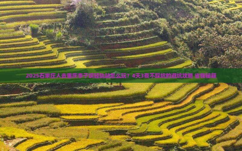 石家庄到重庆李子坝轻轨站四日游