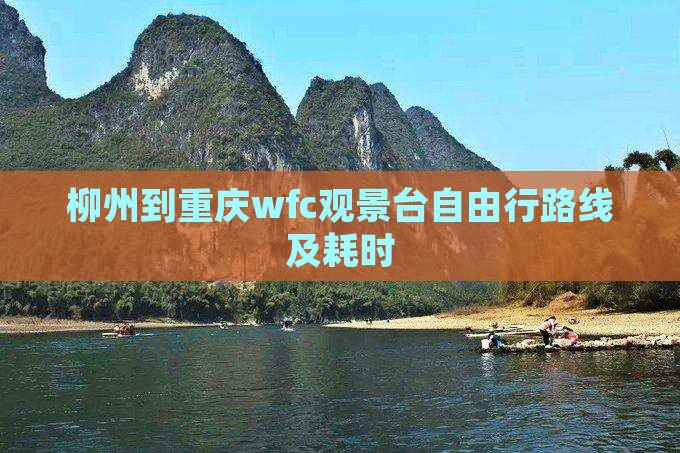 柳州到重庆wfc观景台自由行