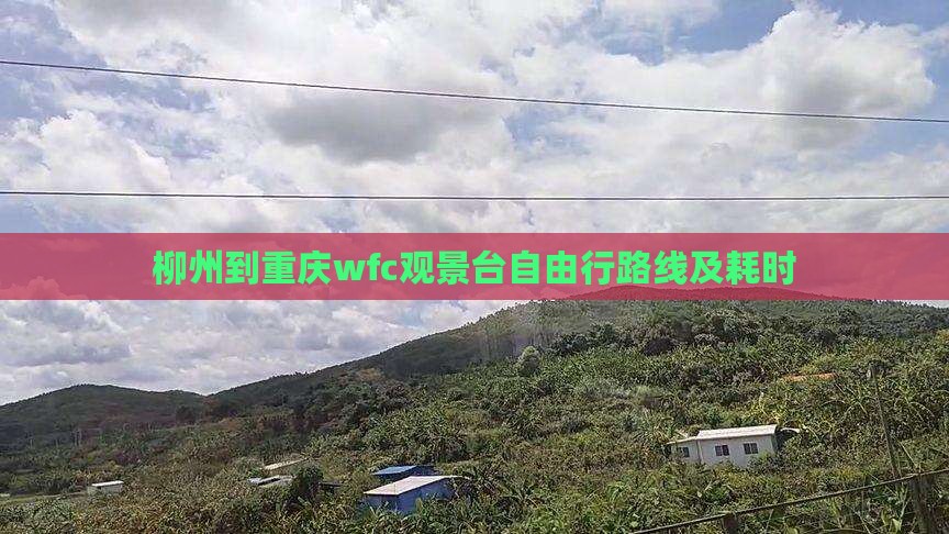 柳州到重庆wfc观景台自由行