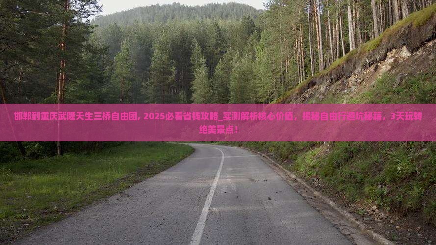 邯郸到重庆武隆天生三桥自由团