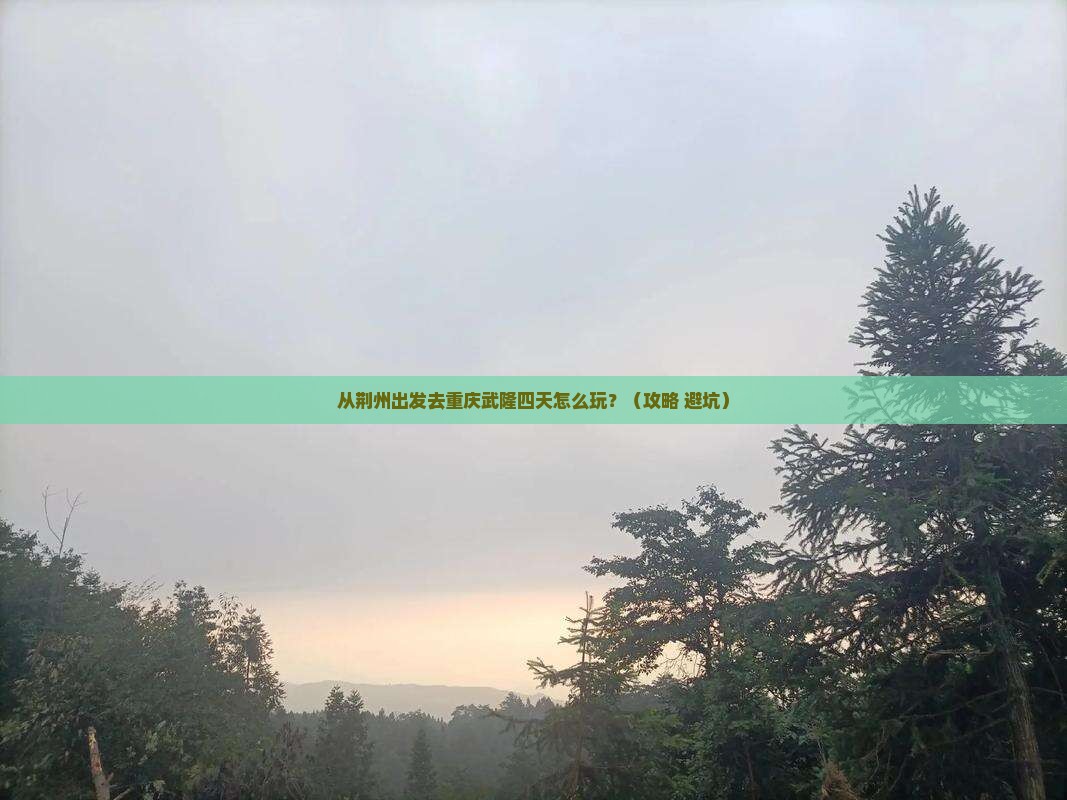 荆州到重庆武隆四日游