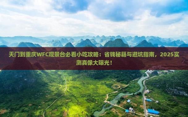 天门到重庆wfc观景台旅游小吃