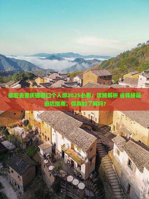 德宏去重庆磁器口个人游