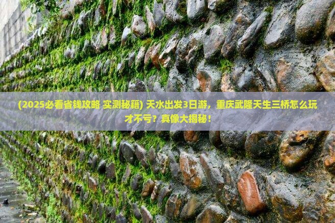 天水到重庆武隆天生三桥三日游