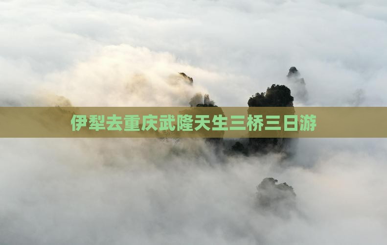 伊犁去重庆武隆天生三桥三日游