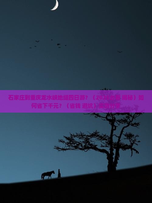 石家庄到重庆龙水峡地缝四日游