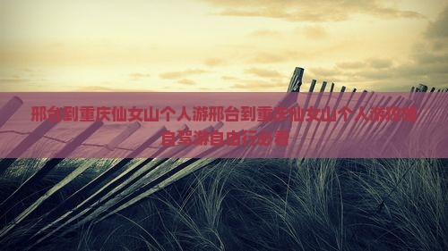 邢台到重庆仙女山个人游