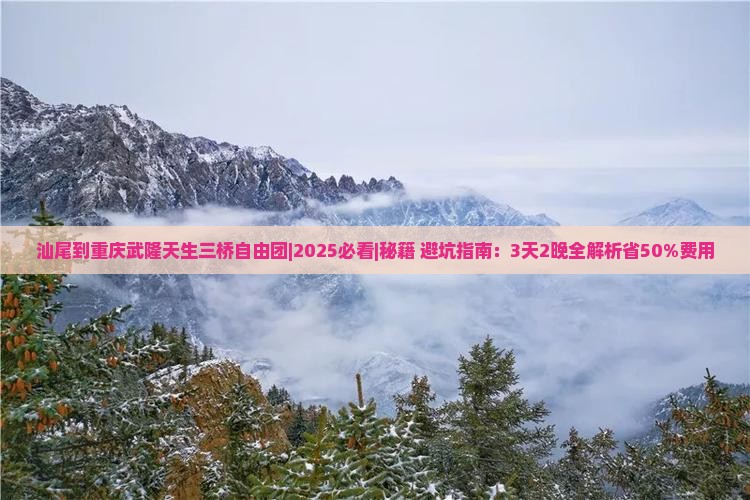汕尾去重庆武隆天生三桥自由团