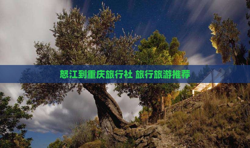 怒江去重庆旅行社