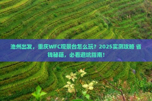 池州去重庆wfc观景台景点