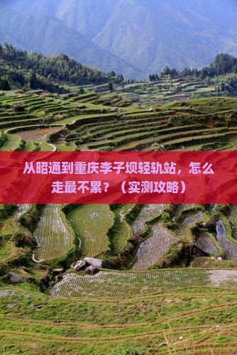 昭通去重庆李子坝轻轨站旅游