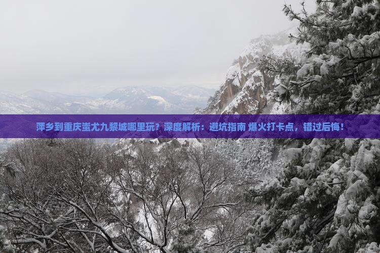萍乡到重庆蚩尤九黎城哪里玩
