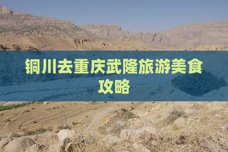 铜川去重庆武隆旅游小吃