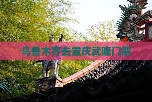 乌鲁木齐去重庆武隆门票