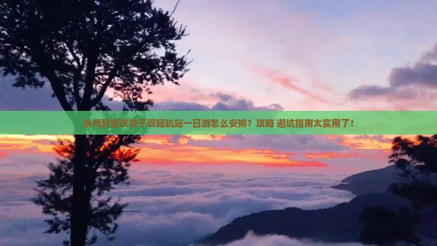 永州到重庆李子坝轻轨站一日