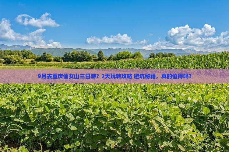 九月到重庆仙女山三日游