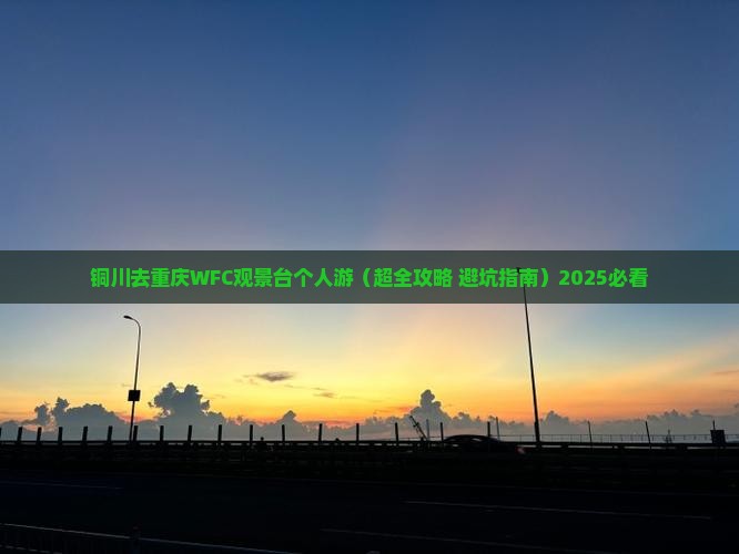 铜川去重庆wfc观景台个人游