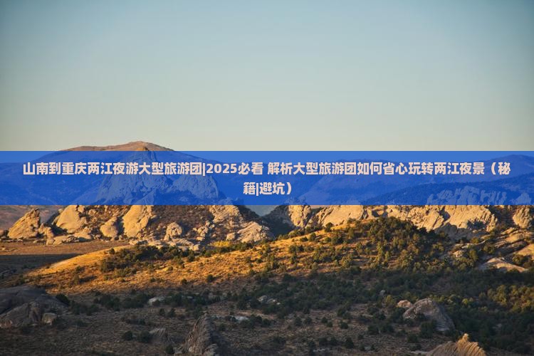 山南到重庆两江夜游大型旅游团