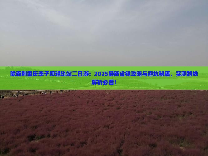 陇南到重庆李子坝轻轨站二日游