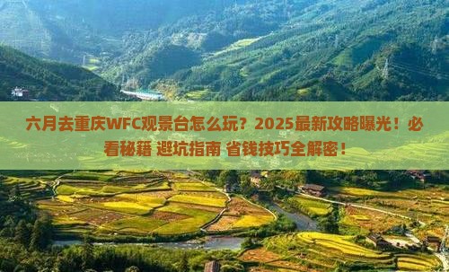 六月去重庆wfc观景台必去地