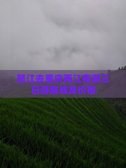 怒江去重庆两江夜游三日游