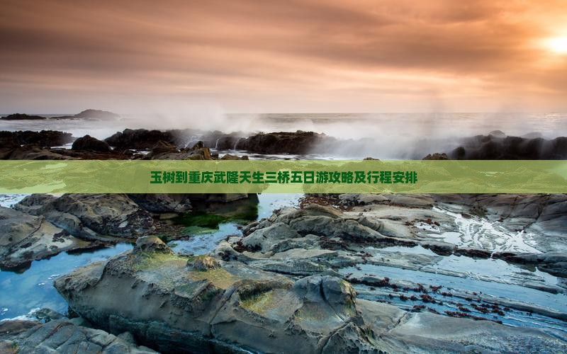 玉树到重庆武隆天生三桥五日游