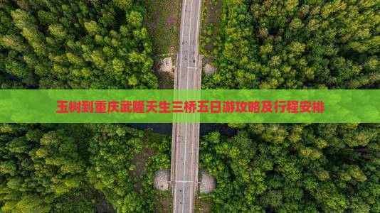 玉树到重庆武隆天生三桥五日游