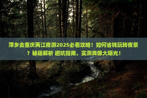 萍乡去重庆两江夜游攻略