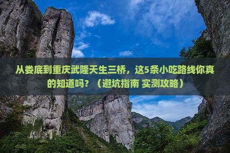 娄底到重庆武隆天生三桥旅游小吃