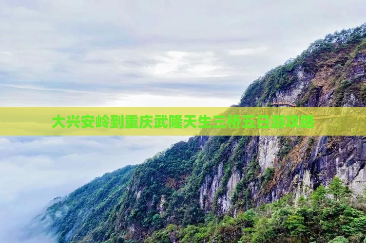 大兴安岭去重庆武隆天生三桥五日游