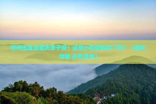 忻州到重庆李子坝轻轨站旅游小吃