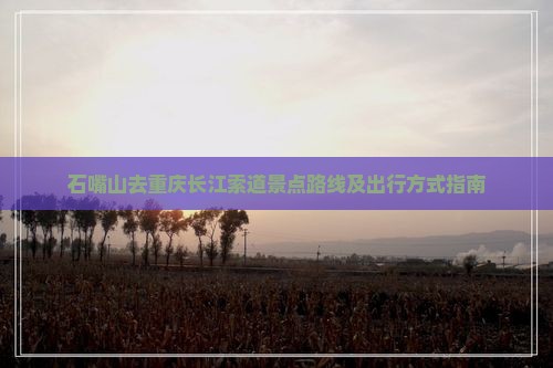 石嘴山去重庆长江索道景点