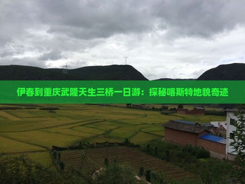 伊春到重庆武隆天生三桥一日