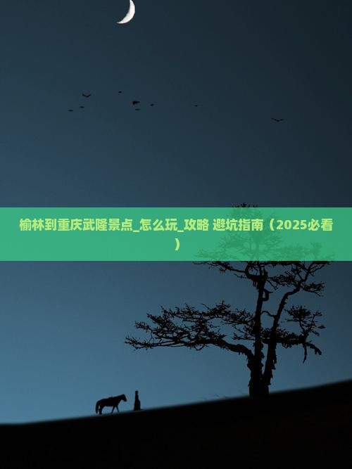 榆林到重庆武隆景点