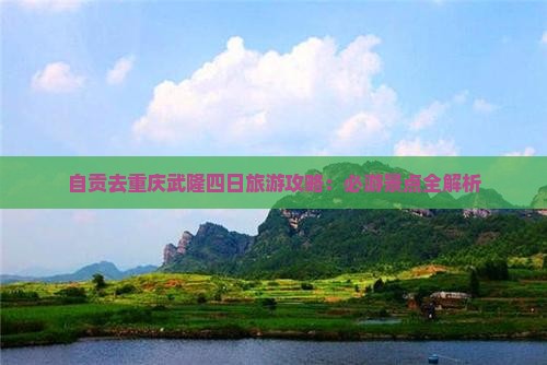 自贡去重庆武隆四日游