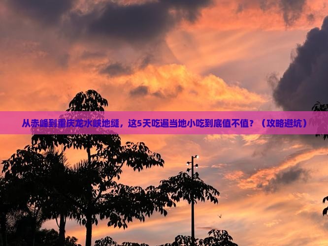 赤峰到重庆龙水峡地缝旅游小吃