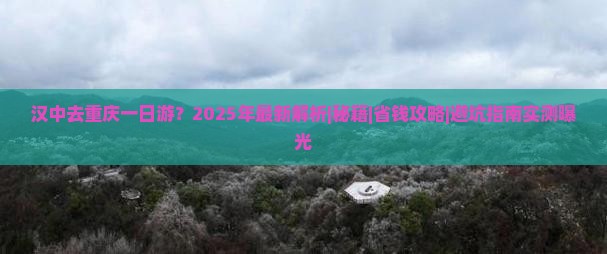 汉中去重庆一日 汉中去重庆一日