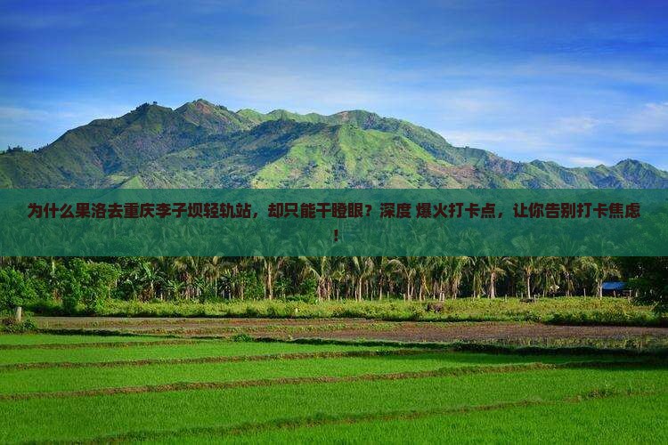 果洛去重庆李子坝轻轨站哪里玩