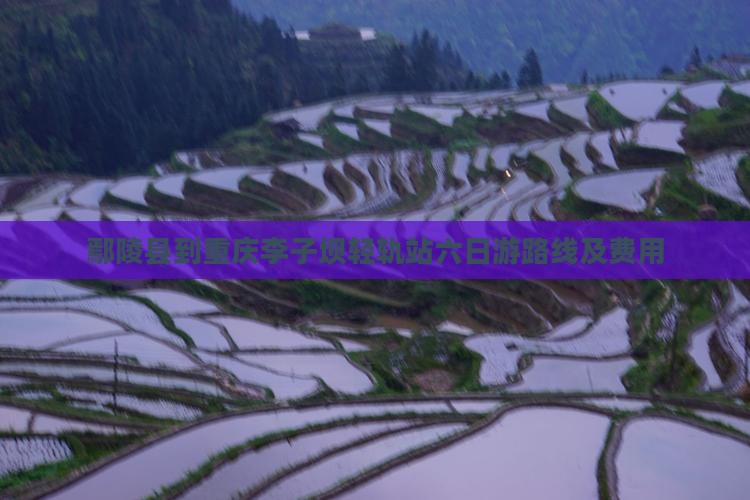 鄢陵县到重庆李子坝轻轨站六日游 鄢陵县到重庆李子坝轻轨站六日游