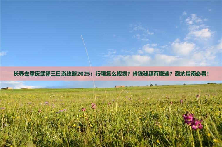 长春去重庆武隆三日游
